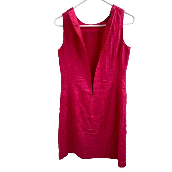 Jones New York Dress Size 6 100% Linen EUC - Picture 4 of 5